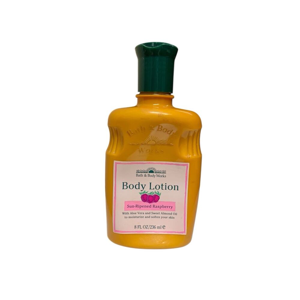 Vintage Bath And Body Works Sun Ripened Raspberry Body Lotion NOS 8 oz